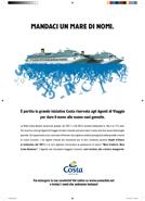 Immagine di sfondo della pagina Un mare di nomi per battezzare le nuove ammiraglie di Costa crociere.  Una iniziativa per gli agenti di viaggi  di tutto il mondo 