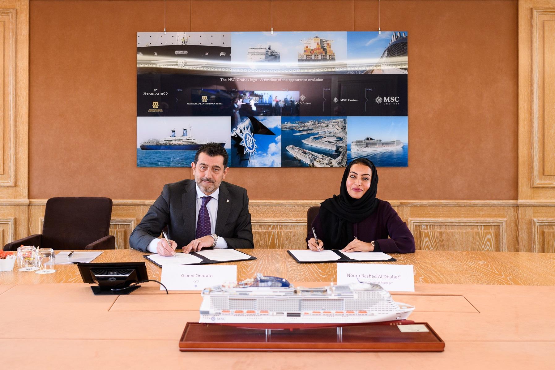 Immagine di sfondo della pagina MSC Crociere, accordo con AbuDhabi Ports 