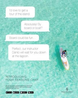 Immagine di sfondo della pagina Chat in tempo reale con Four Seasons