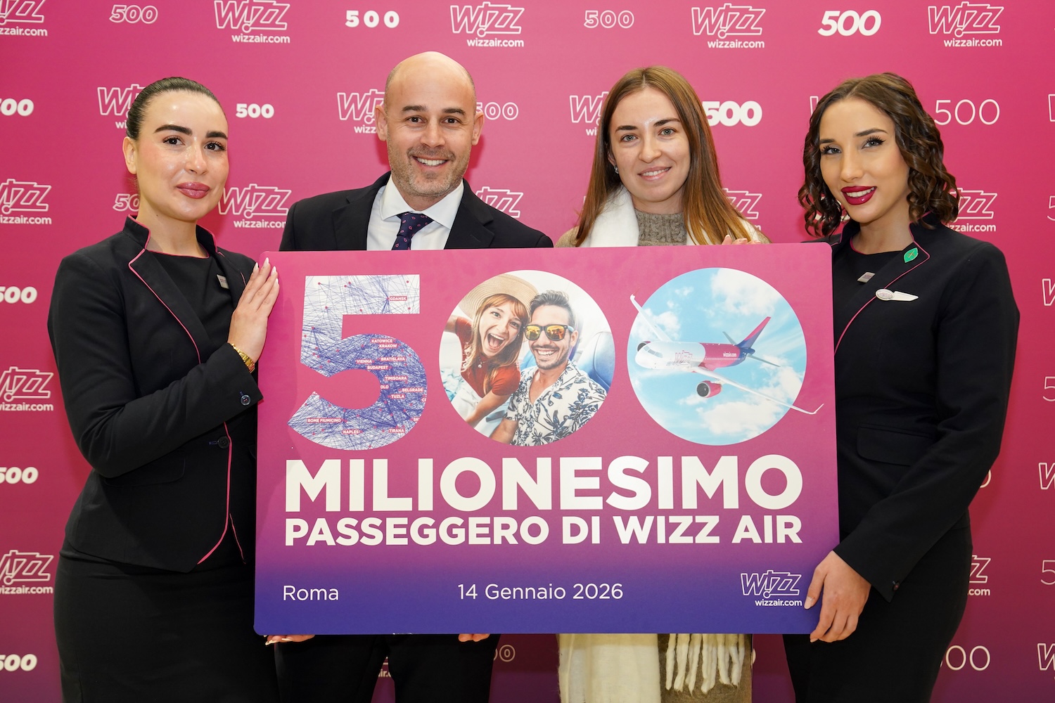 Immagine Wizz Air supera quota 500 milioni di passeggeri e consolida Roma come hub chiave in Europa