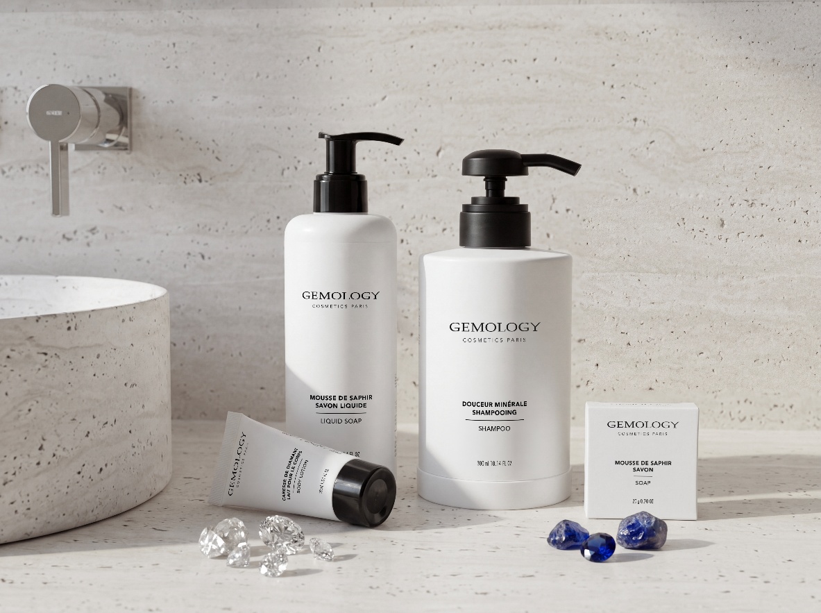 Immagine Groupe GM e Gemology , la cosmetica ispirata a zaffiro e diamante entra negli hotel