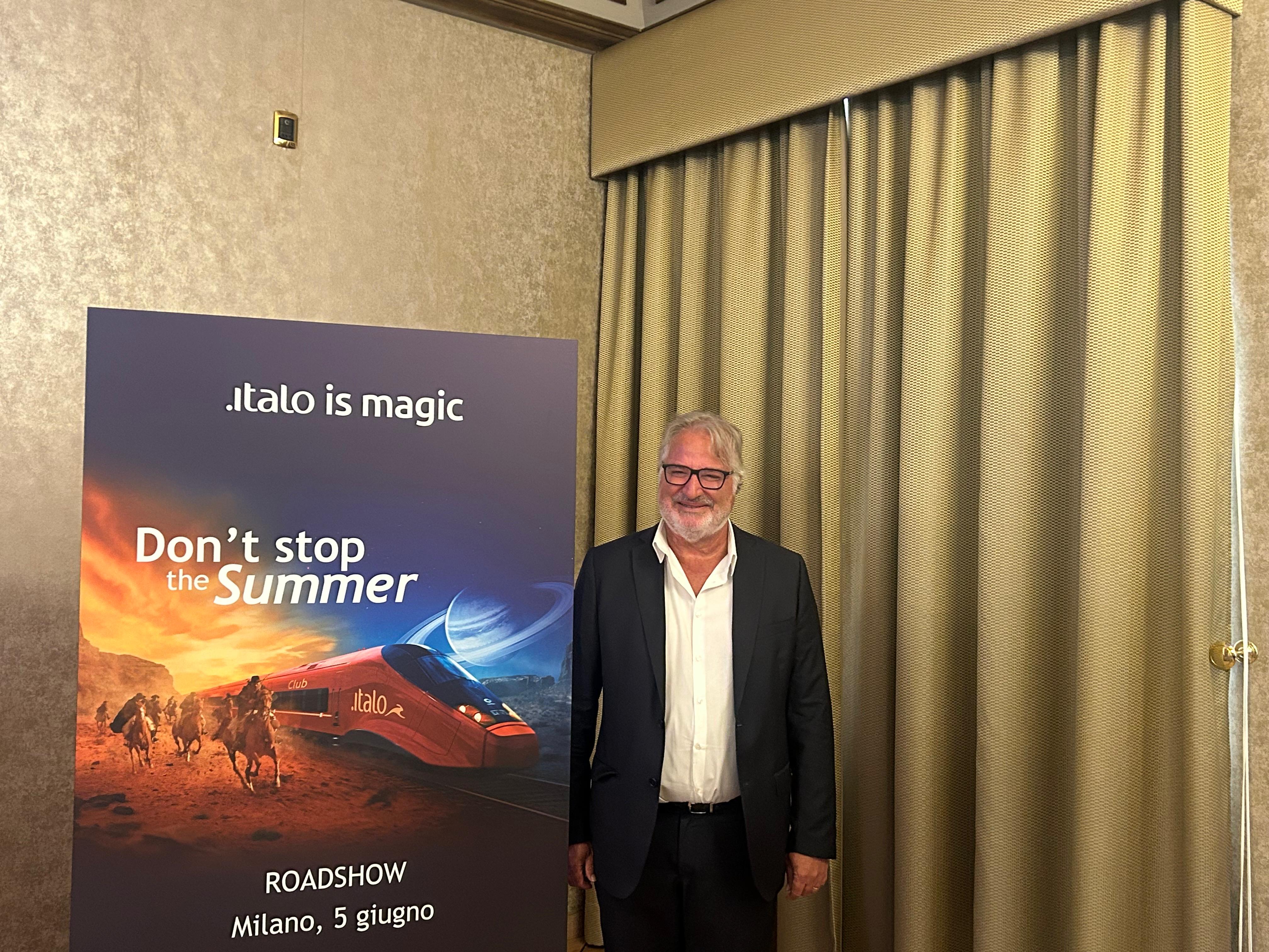 Immagine di sfondo della pagina L’estate 2025 di Italo in un roadshow