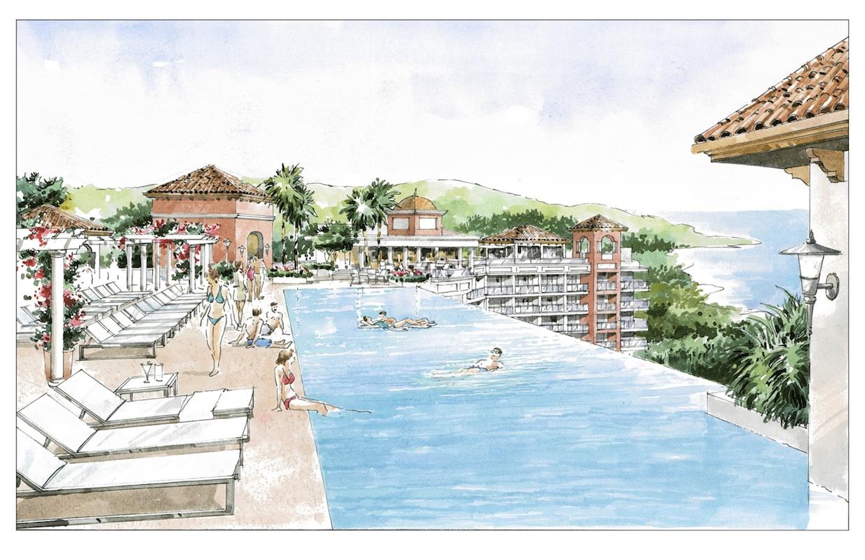 Immagine di sfondo della pagina Sandals Resort, un progetto per l'isola St. Lucia 