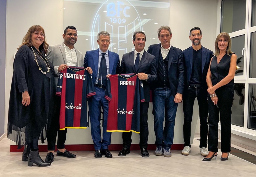 Immagine di sfondo della pagina Sporting Vacanze e Heritance Aarah: una nuova partnership con il Bologna FC 1909
