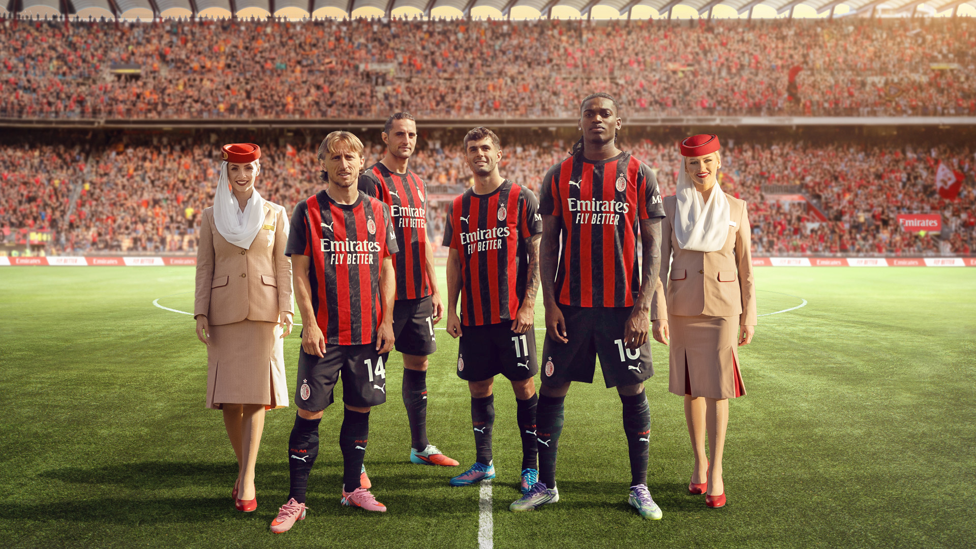 Immagine di sfondo della pagina Emirates rinnova la partnership con l’AC Milan