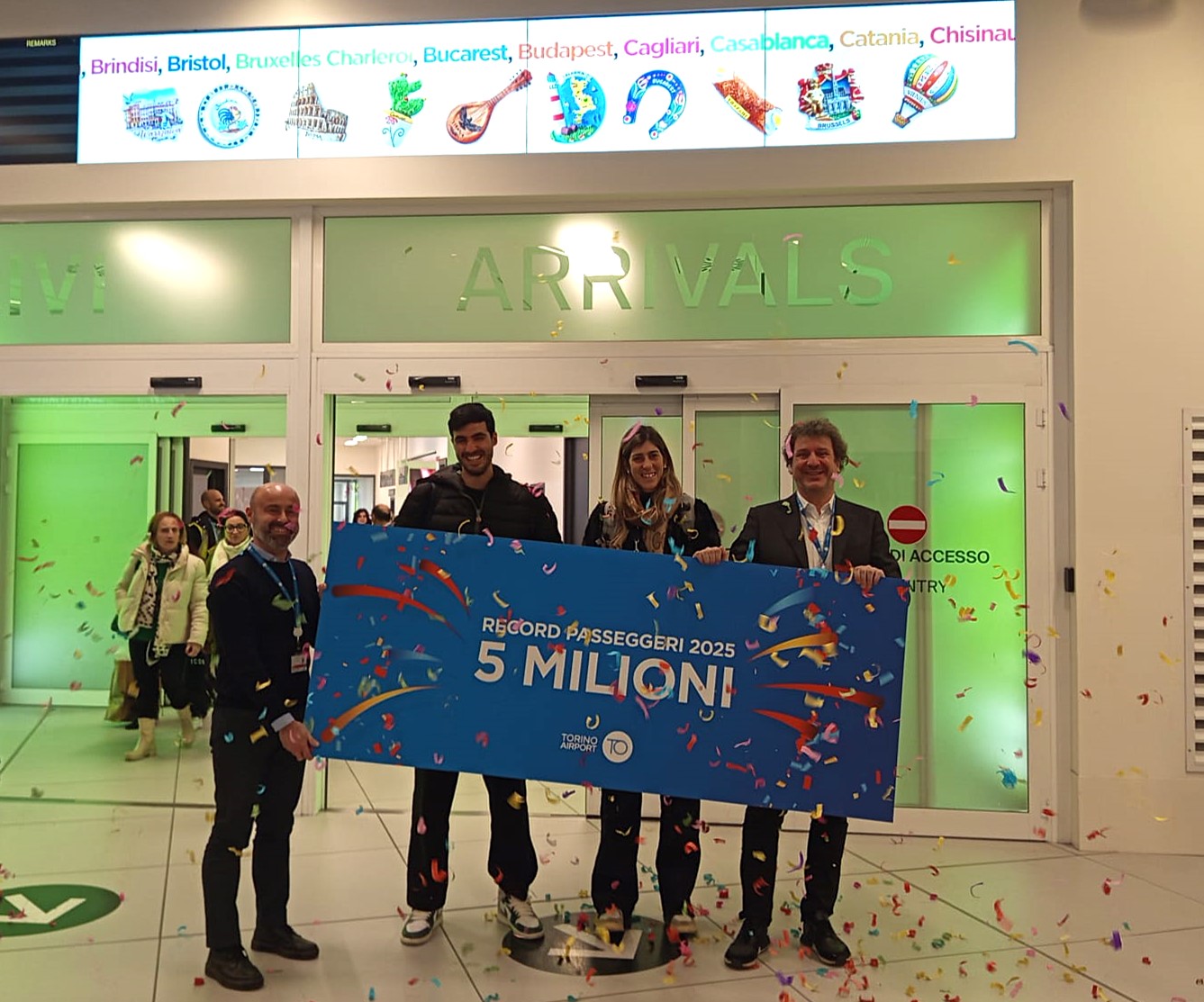 Immagine Aeroporto di Torino, il 2025 è l’anno dei record: superata quota 5 milioni di passeggeri