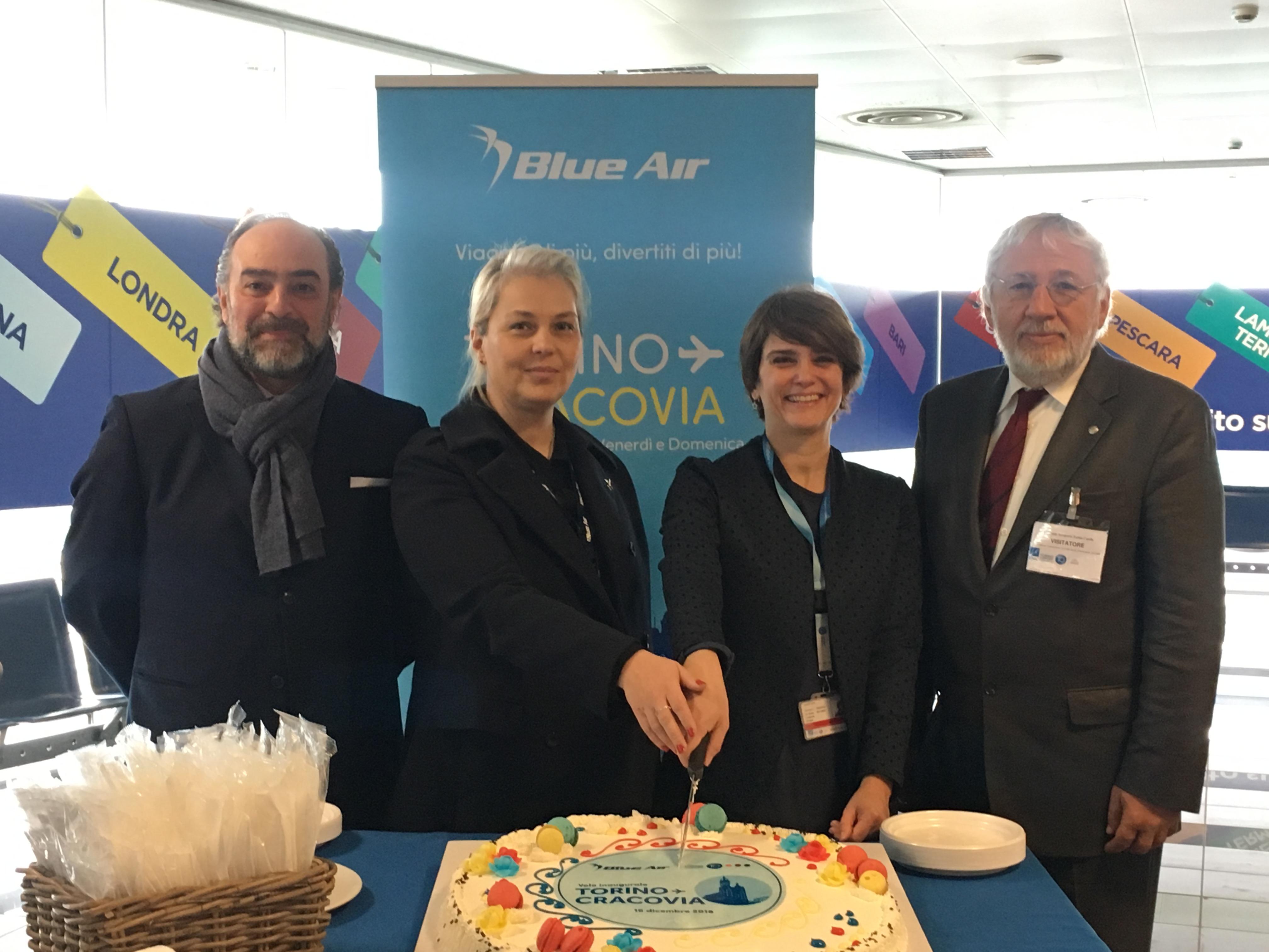 Immagine di sfondo della pagina Blue Air, inaugurato nuovo volo Torino-Cracovia