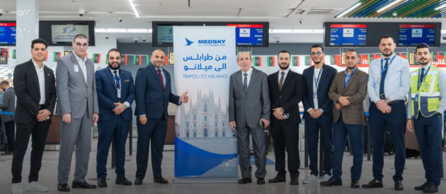 Immagine di sfondo della pagina Medsky Airways vola da Milano Malpensa a Tripoli Mitiga