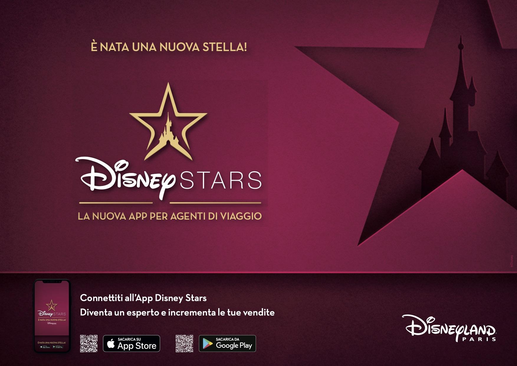 Immagine di sfondo della pagina Disneyland Paris, nuova app Disney Stars