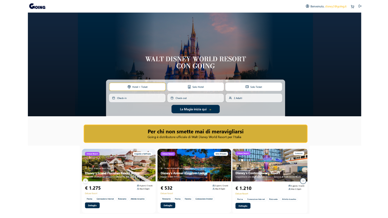 Immagine Going amplia l’offerta Usa: accesso diretto a Walt Disney World per le adv
