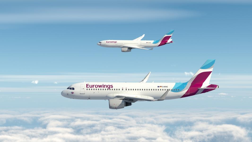 Immagine di sfondo della pagina LWG ambia da Eurowings al Gruppo Zeitfracht