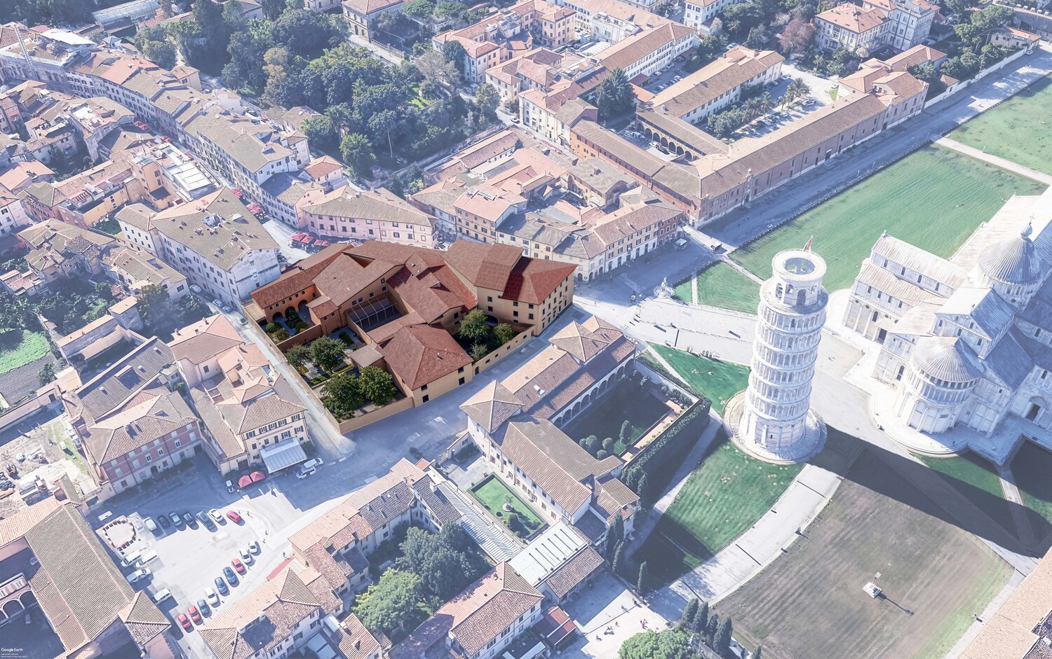 Immagine di sfondo della pagina Nasce Vista Pisa: nel 2029 il primo hotel 5 stelle lusso in Piazza dei Miracoli