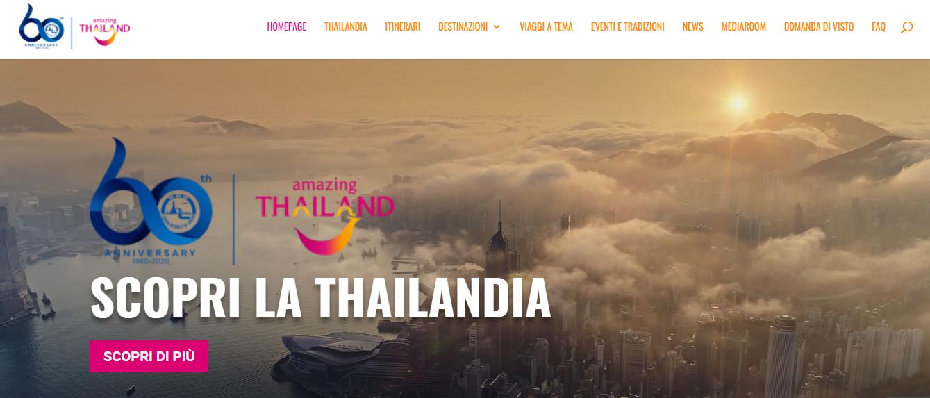 Immagine di sfondo della pagina Thailandia, nuovo look per il sito dell'Ente