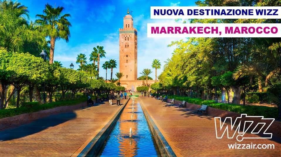 Immagine di sfondo della pagina Wizz Air, due nuovi voli invernali per Marrakech 