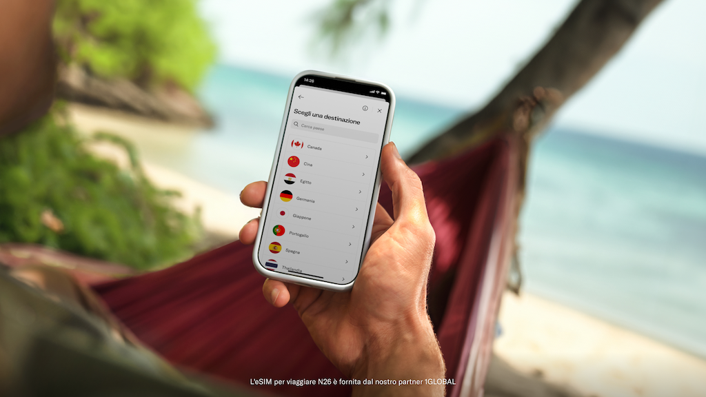 Immagine N26 lancia in Italia la travel eSIM e rafforza i servizi dedicati ai viaggiatori