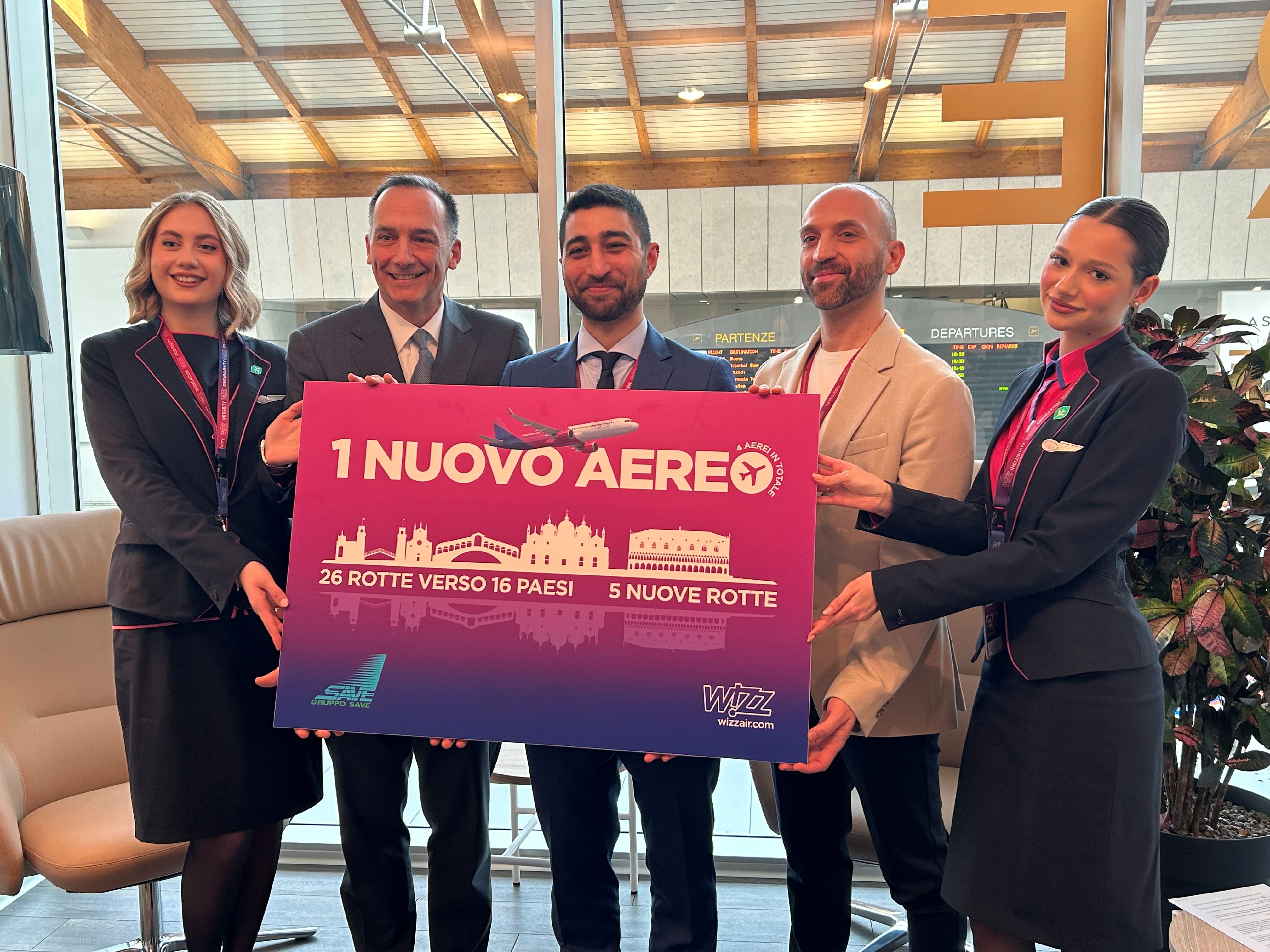 Immagine Venezia: Wizz Air annuncia 5 nuove rotte e mezzo milione di posti in più