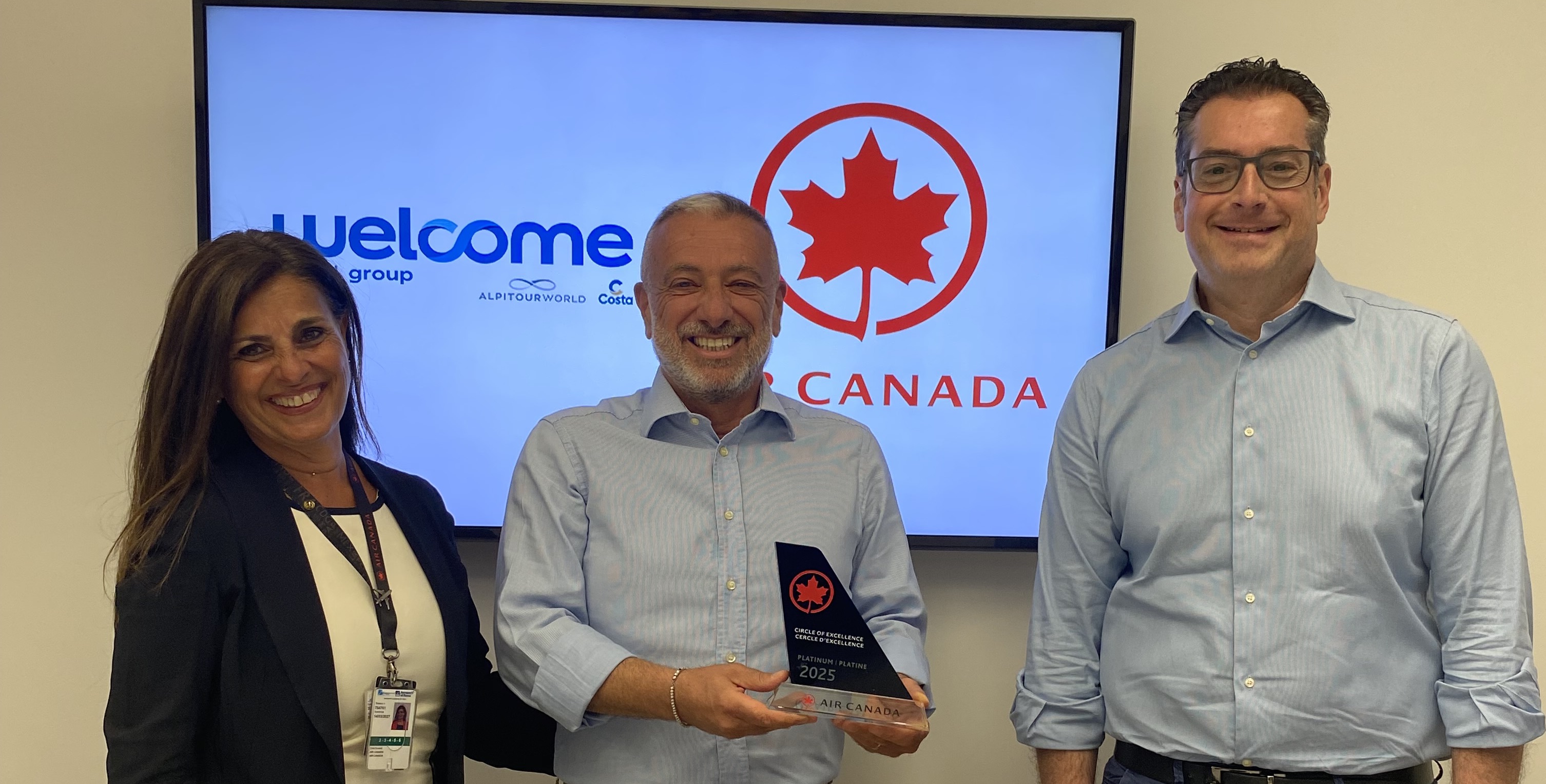Immagine di sfondo della pagina Welcome Travel Group confermato nel Platinum Circle of Excellence di Air Canada