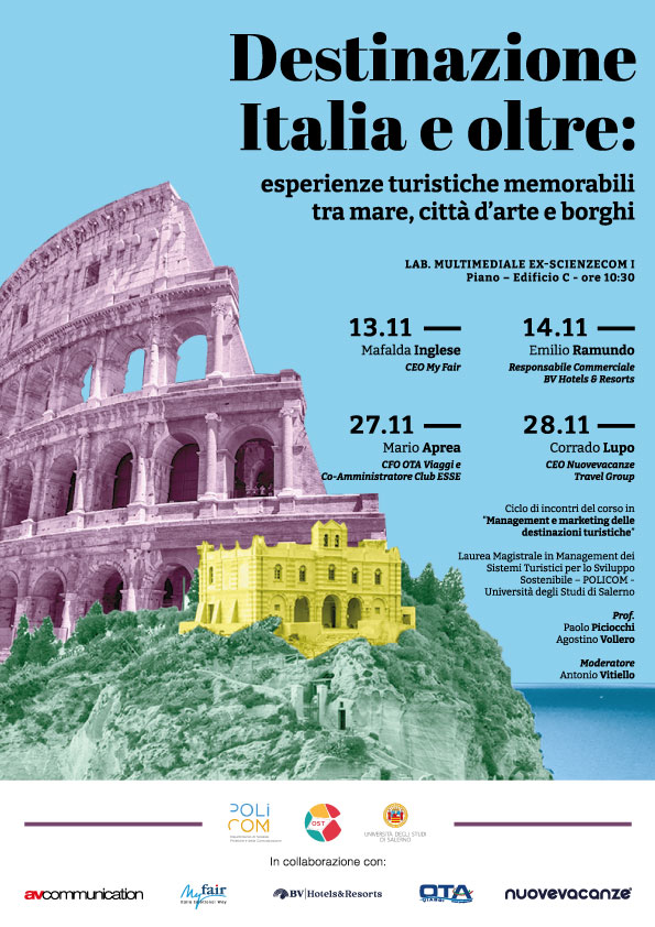 Immagine di sfondo della pagina Unisa ha organizzato una serie di eventi che hanno visto partecipare come ospiti OTA Viaggi - Nuovevacanze - BV Hotels&Resorts