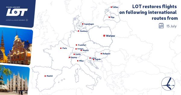 Immagine di sfondo della pagina Cresce il network per LOT Polish Airlines