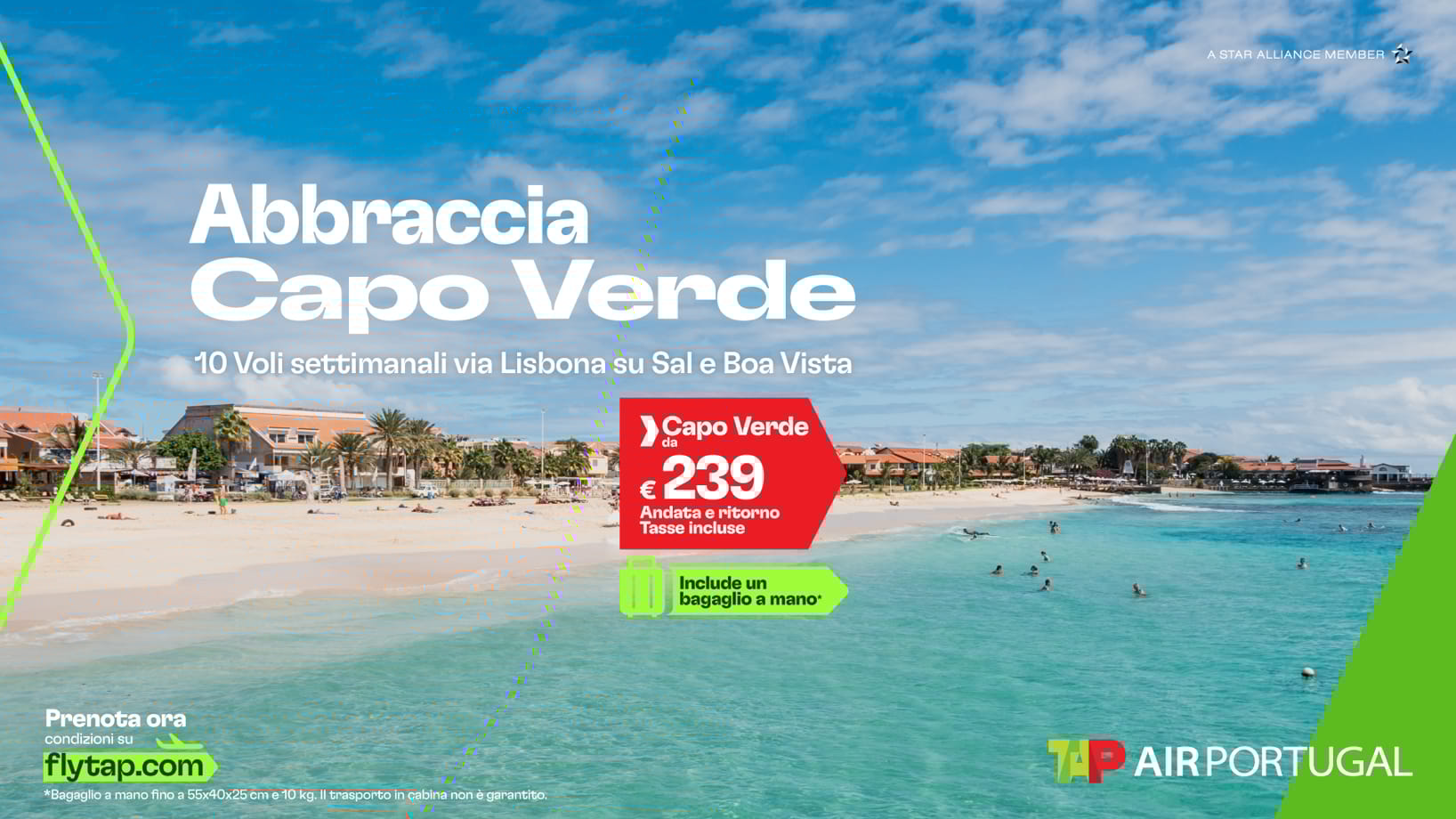 Immagine di sfondo della pagina TAP Air Portugal lancia la promo per Capo Verde