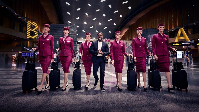 Immagine Qatar Airways lancia il nuovo video di sicurezza in volo con Kevin Hart