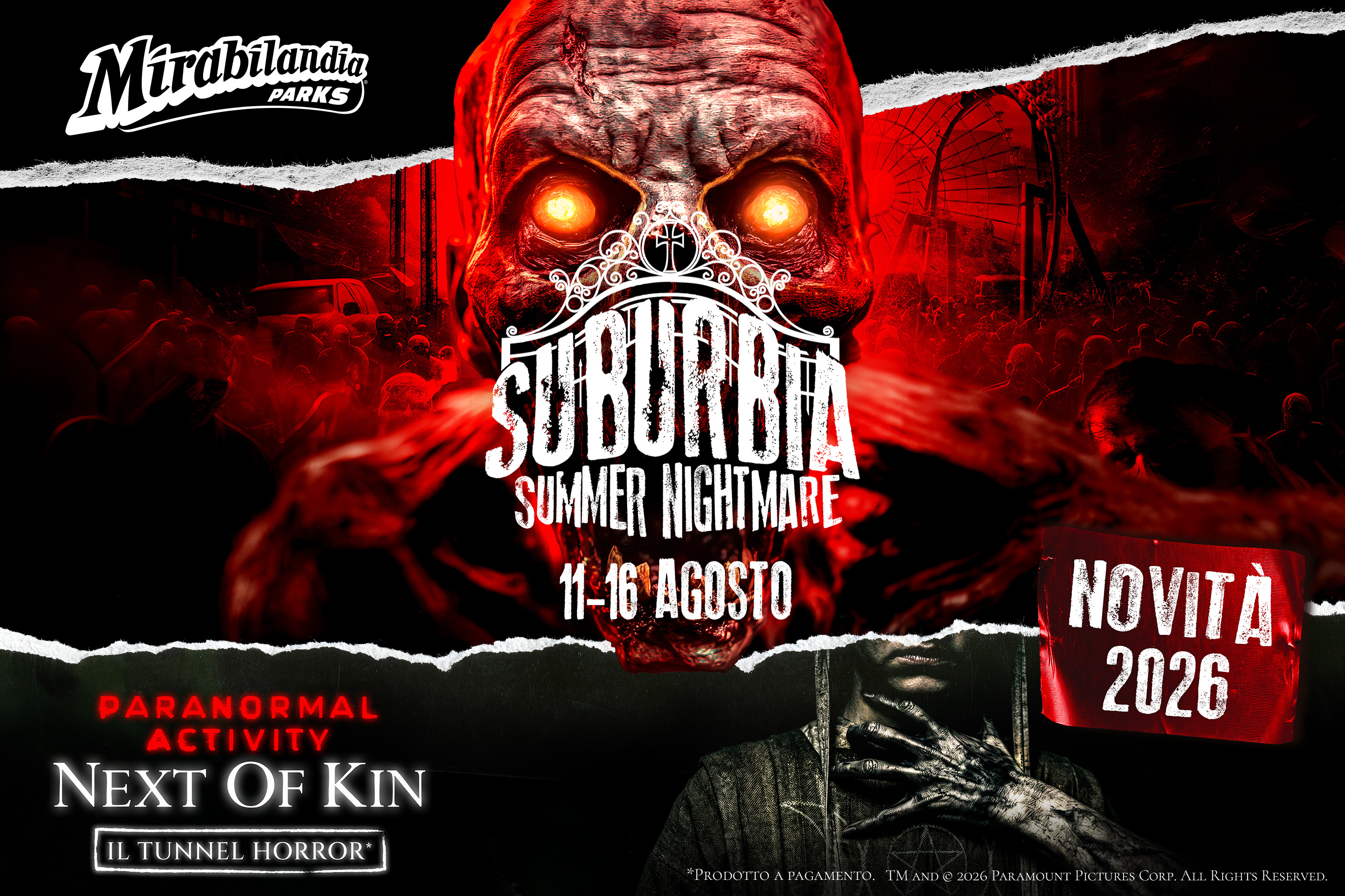 Immagine Mirabilandia, torna il Suburbia Summer Nightmare: anteprima horror a Ferragosto