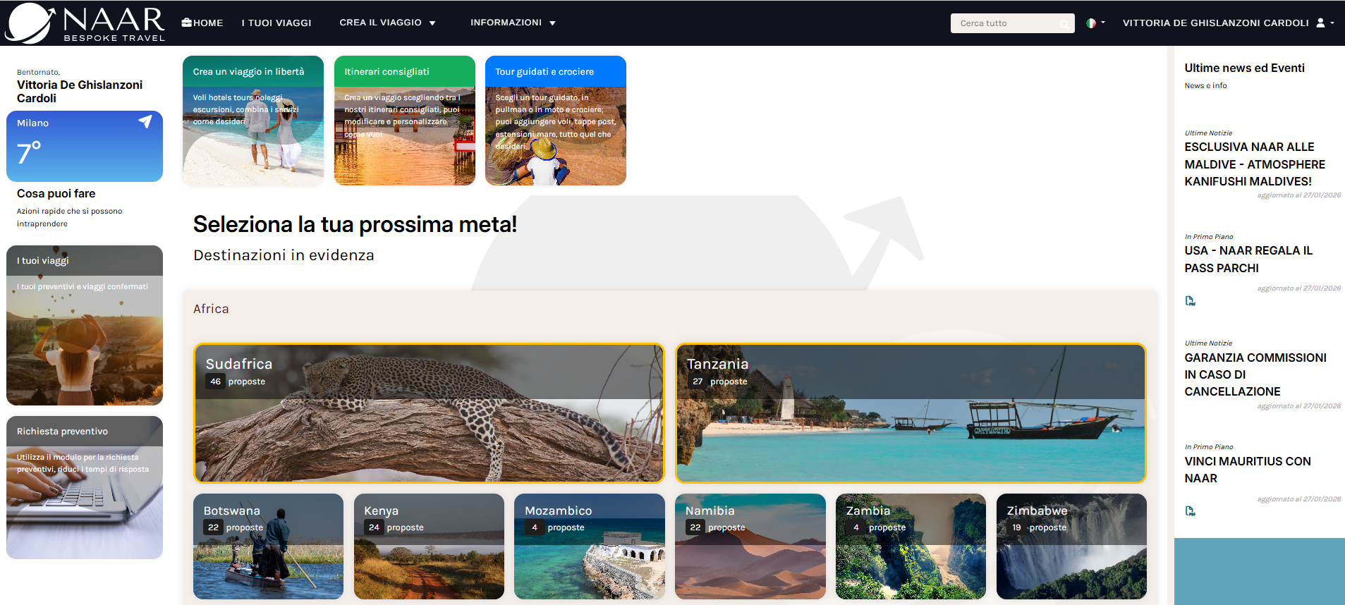 Immagine NAAR Bespoke Travel lancia il nuovo sito B2B per le agenzie