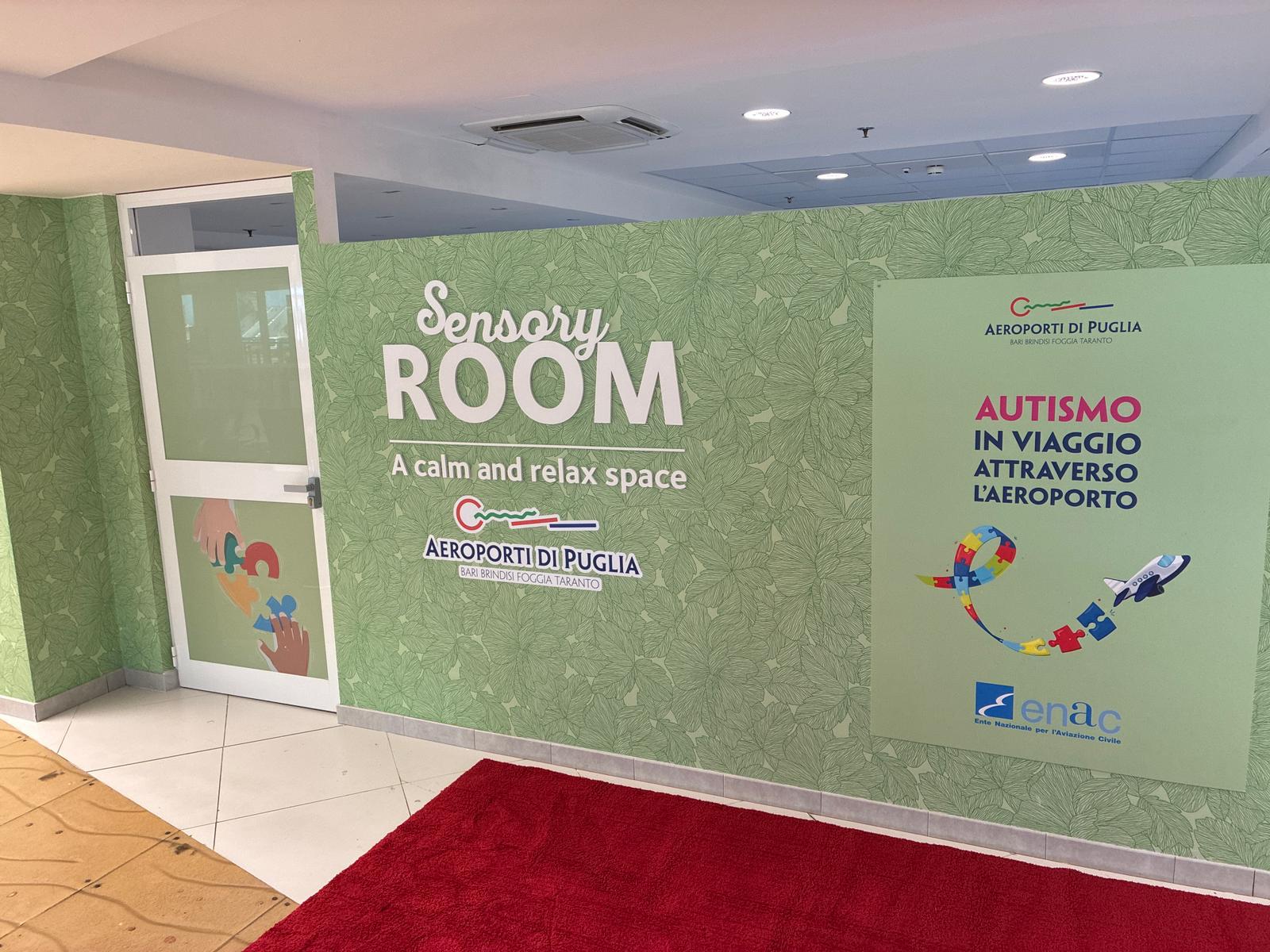 Immagine Sensory room Aeroporto Bari: inaugurato il nuovo spazio dedicato ai passeggeri con disturbi dello spettro autistico