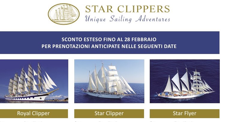 Immagine Star Clippers proroga gli Early Booking Discount al 28 febbraio