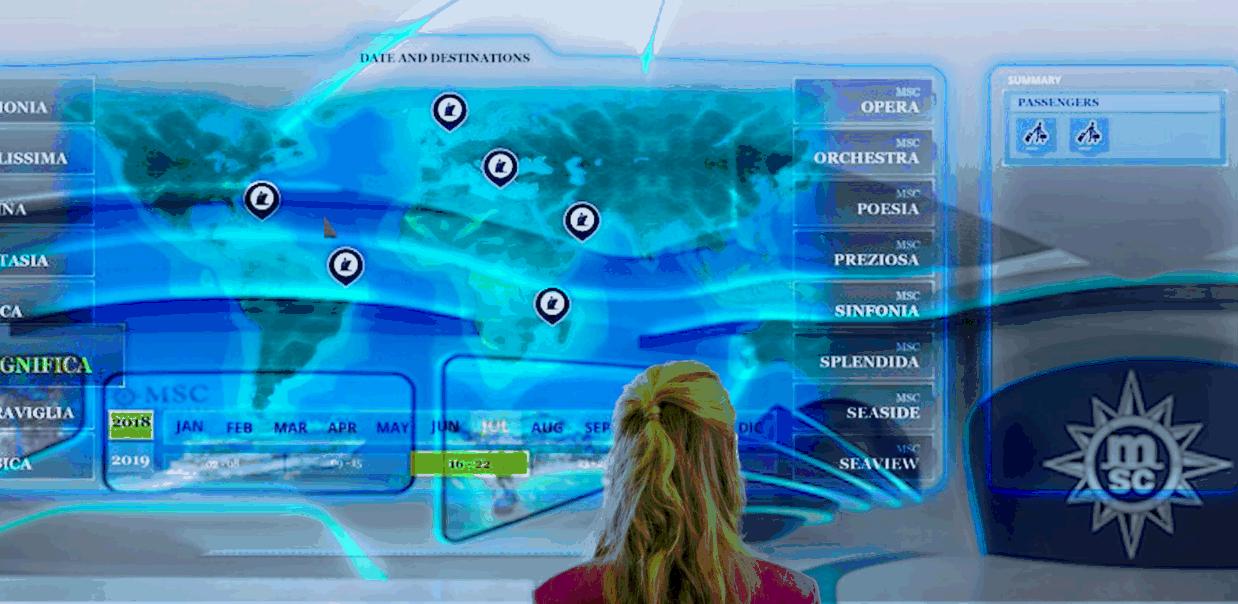 Immagine di sfondo della pagina Il catalogo Tech di MSC Crociere