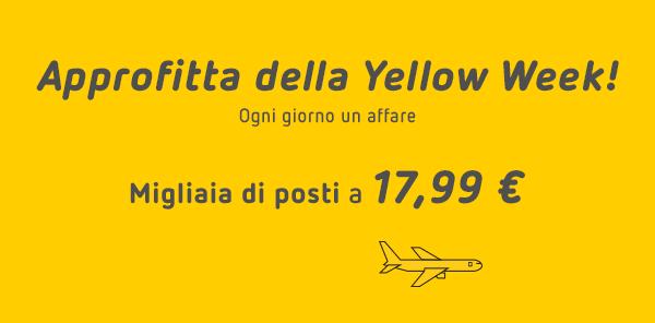 Immagine di sfondo della pagina Decolla la Yellow Week di Vueling: ogni giorno una nuova offerta per la settimana del Black Friday!