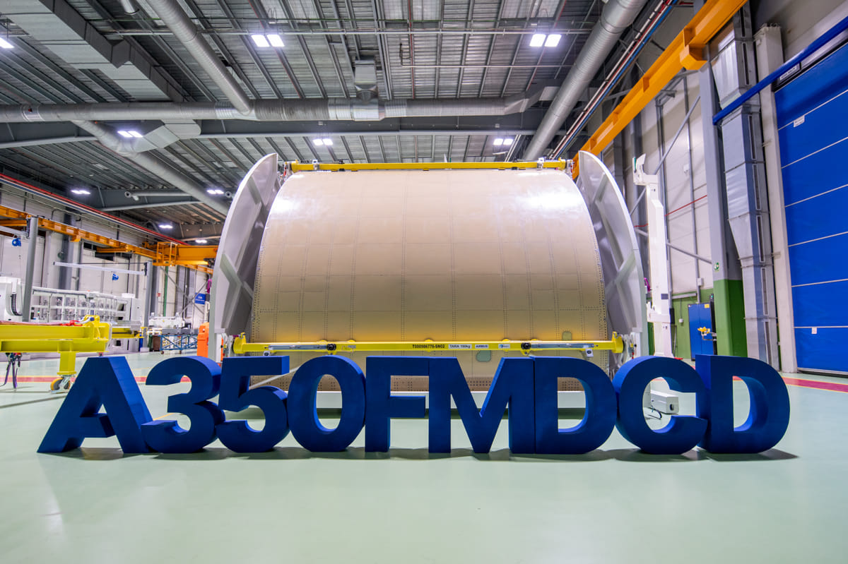 Immagine Airbus completa in Spagna il primo portellone di carico dell’A350F