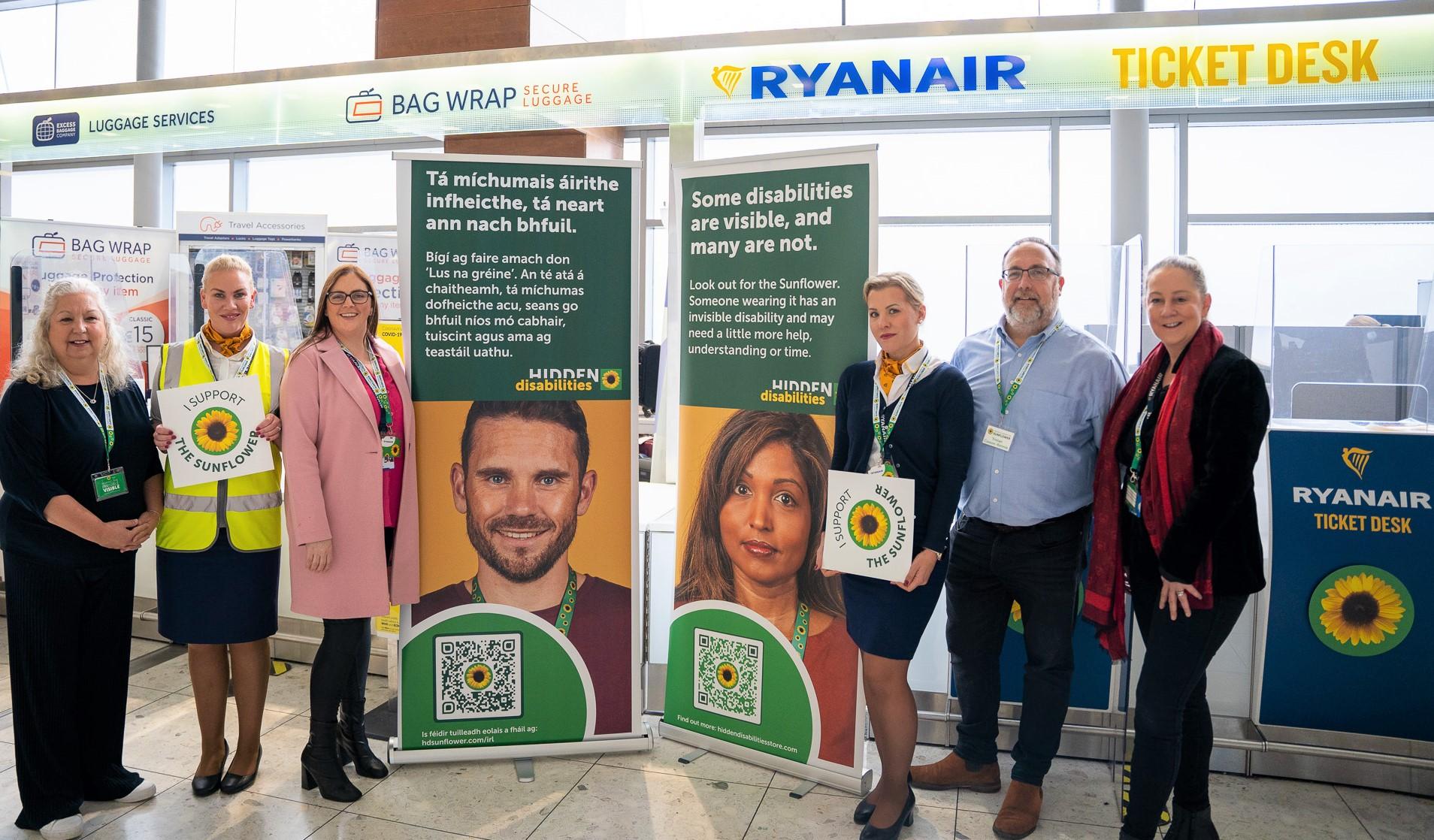 Immagine di sfondo della pagina Ryanair lancia la Hidden Disabilities Sunflower