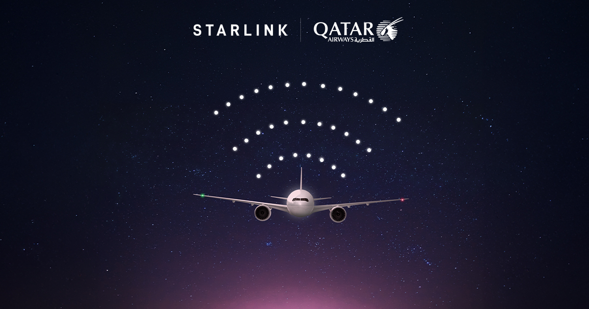Immagine Qatar Airways: aggiornamento Starlink su tutta la flotta Boeing 777