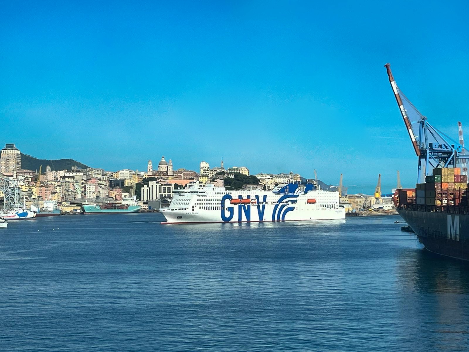 Immagine di sfondo della pagina GNV Orion arriva a Genova: nuova unità per la flotta green della compagnia