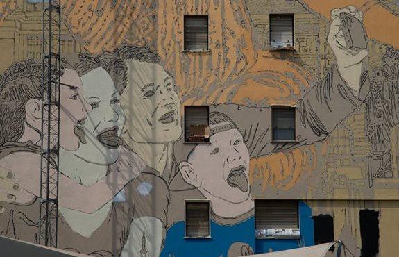 Immagine di sfondo della pagina Repubblica Ceca, un murales a Milano