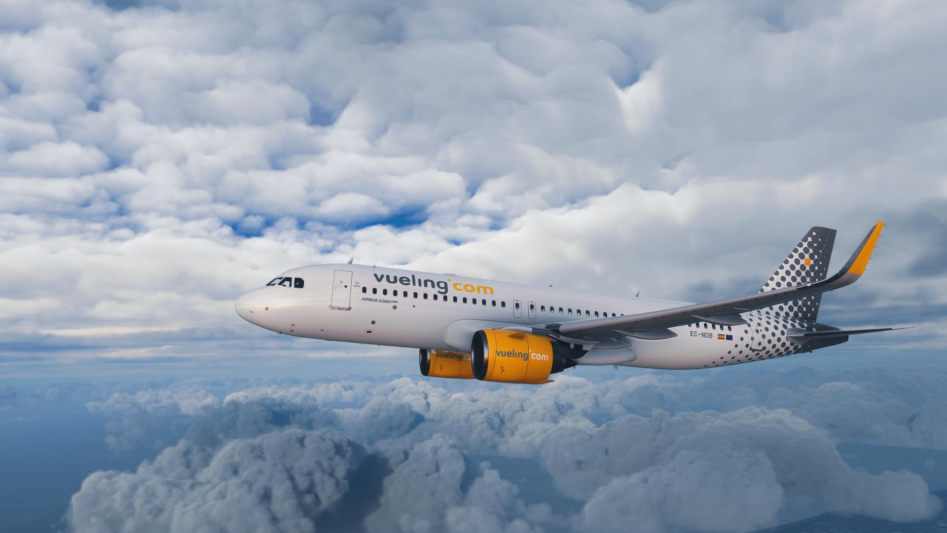 Immagine di sfondo della pagina Più di 100.000 consumatori scelgono di volare con carburante sostenibile per l'aviazione per il primo anno del programma di adesione di Vueling