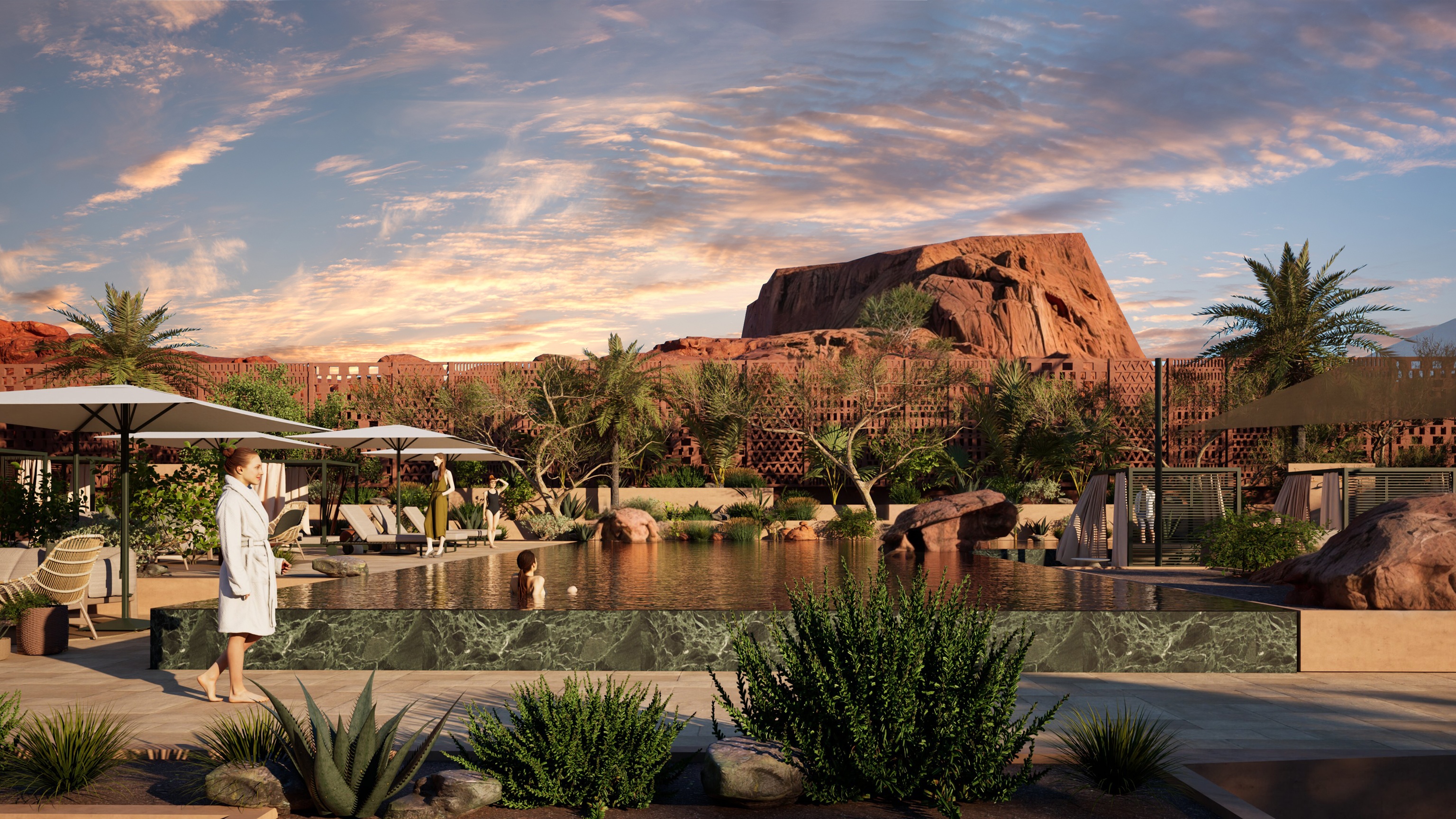 Immagine di sfondo della pagina AlUla svela NUMAJ, il primo Autograph Collection Hotel: lusso, cultura e stelle nel deserto saudita