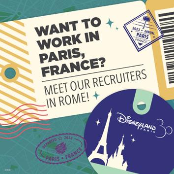 Immagine di sfondo della pagina Disneyland Paris cerca personale: due eventi a Roma
