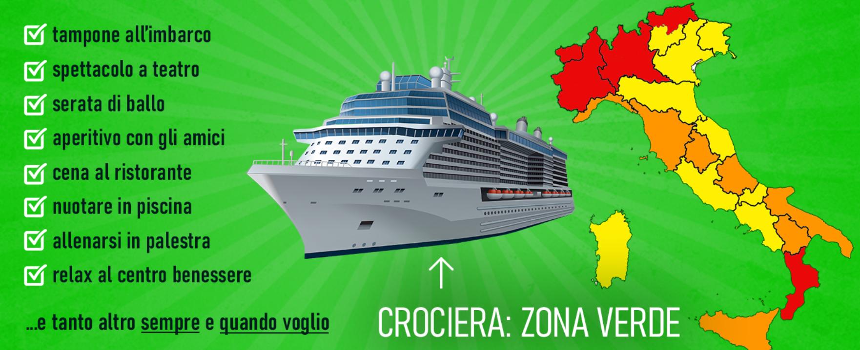 Immagine di sfondo della pagina Ticketcrociere: le crociere sono zona verde