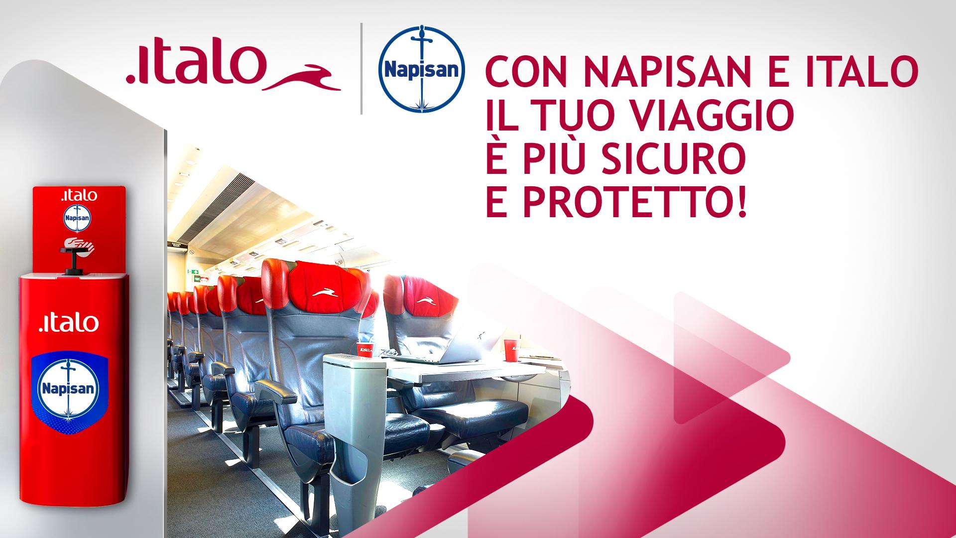 Immagine di sfondo della pagina Italo, nuovo accordo con Napisan