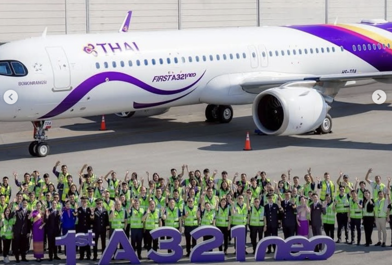 Immagine Thai Airways accoglie il primo Airbus A321neo: flotta più efficiente per l’Asia-Pacifico