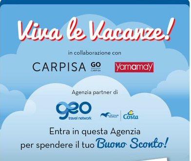 Immagine di sfondo della pagina Geo, buoni sconto per i clienti Carpisa e Yamamay