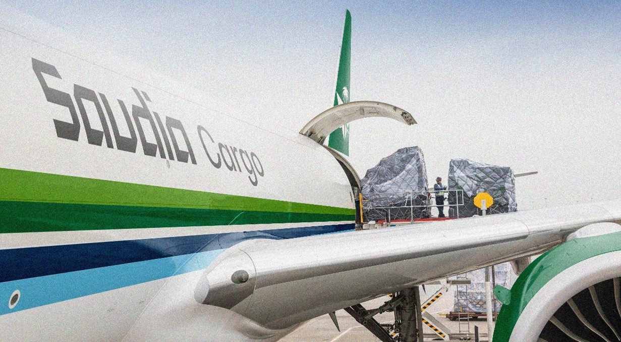 Immagine di sfondo della pagina Saudia Cargo riprende il collegamento diretto da Milano Malpensa a Riyadh