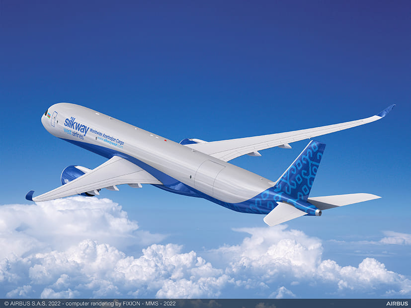 Immagine di sfondo della pagina Silk Way West ordina due nuovi A350F, Buraq Air diventa cliente Airbus con 10 A320neo