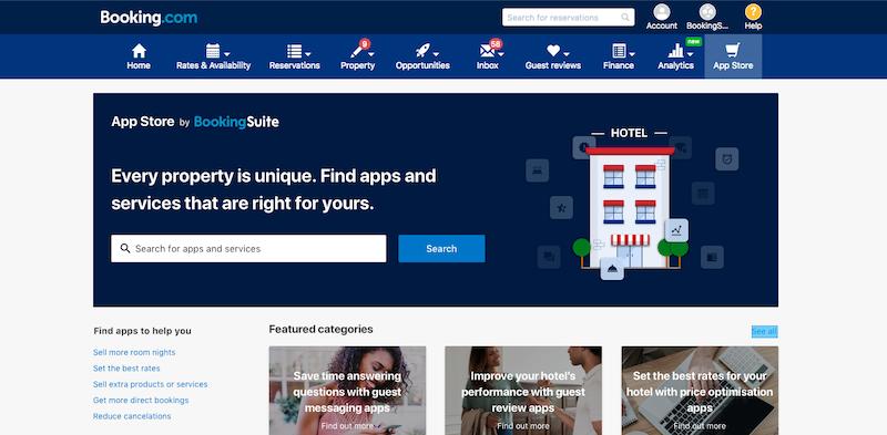Immagine di sfondo della pagina Booking.com lancia l’App Store di BookingSuite