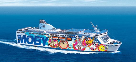 Immagine di sfondo della pagina Moby Lines triplica gli utili