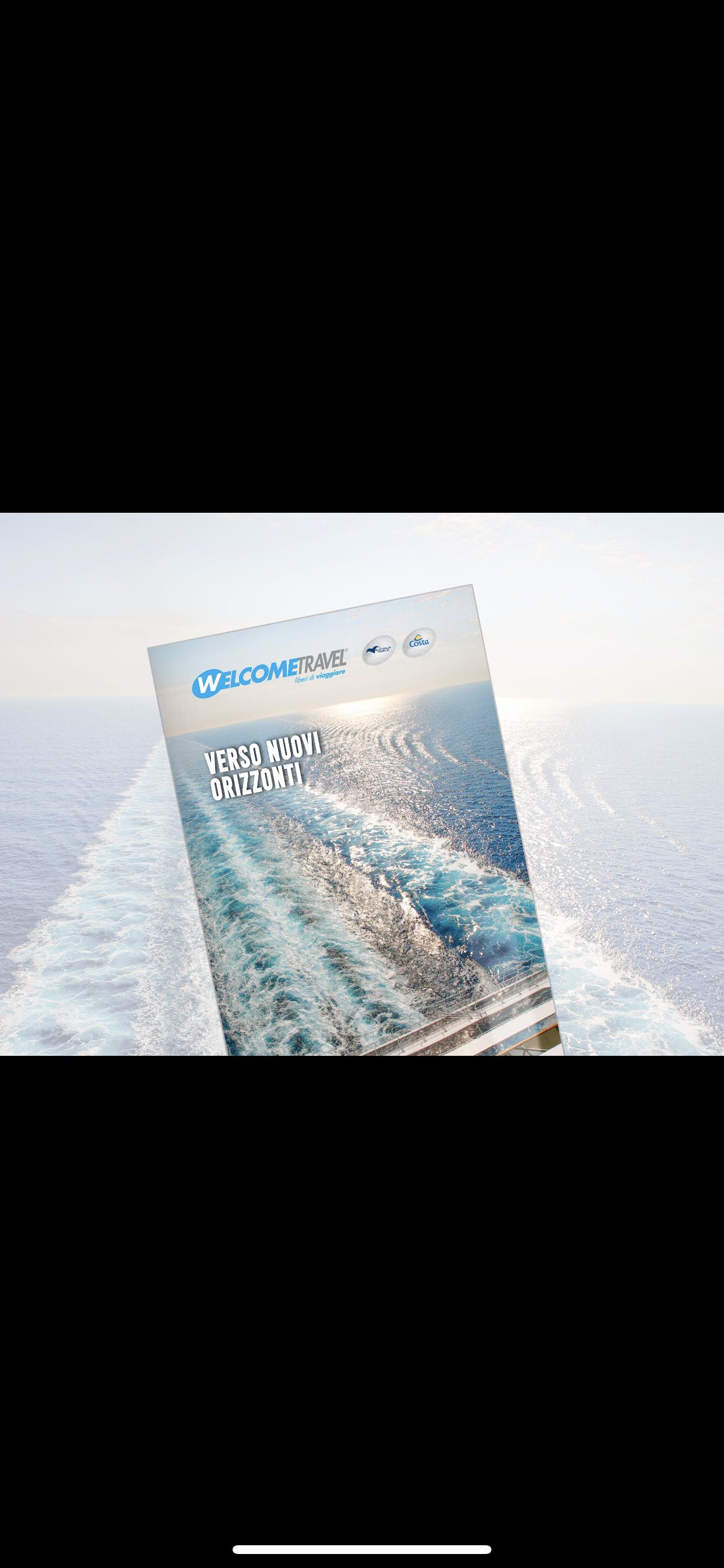 Immagine di sfondo della pagina Welcome Travel, nuovo catalogo crociere