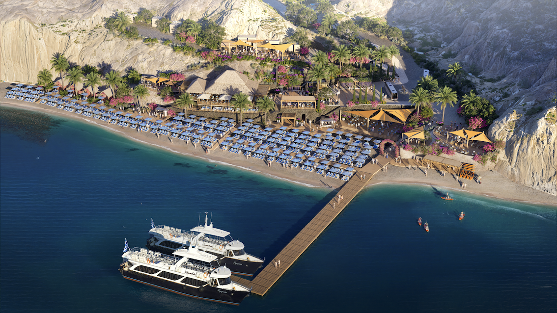 Immagine Royal Caribbean Group annuncia il Royal Beach Club Santorini: apertura prevista per l’estate 2026