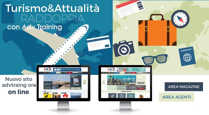 Immagine di sfondo della pagina Turismo&Attualità cambia faccia (e si fa in due)